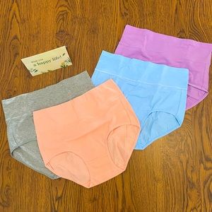 4 pack medium (cotton/spandex blend) panties